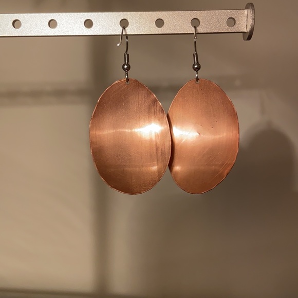Handmade Turkish Copper Earrings - Picture 2 of 4
